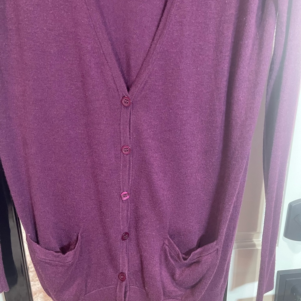 BP purple cardigan, medium